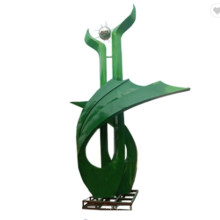 Modern Outdoor Abstract Green Stainless Steel Sculpture for Decoration